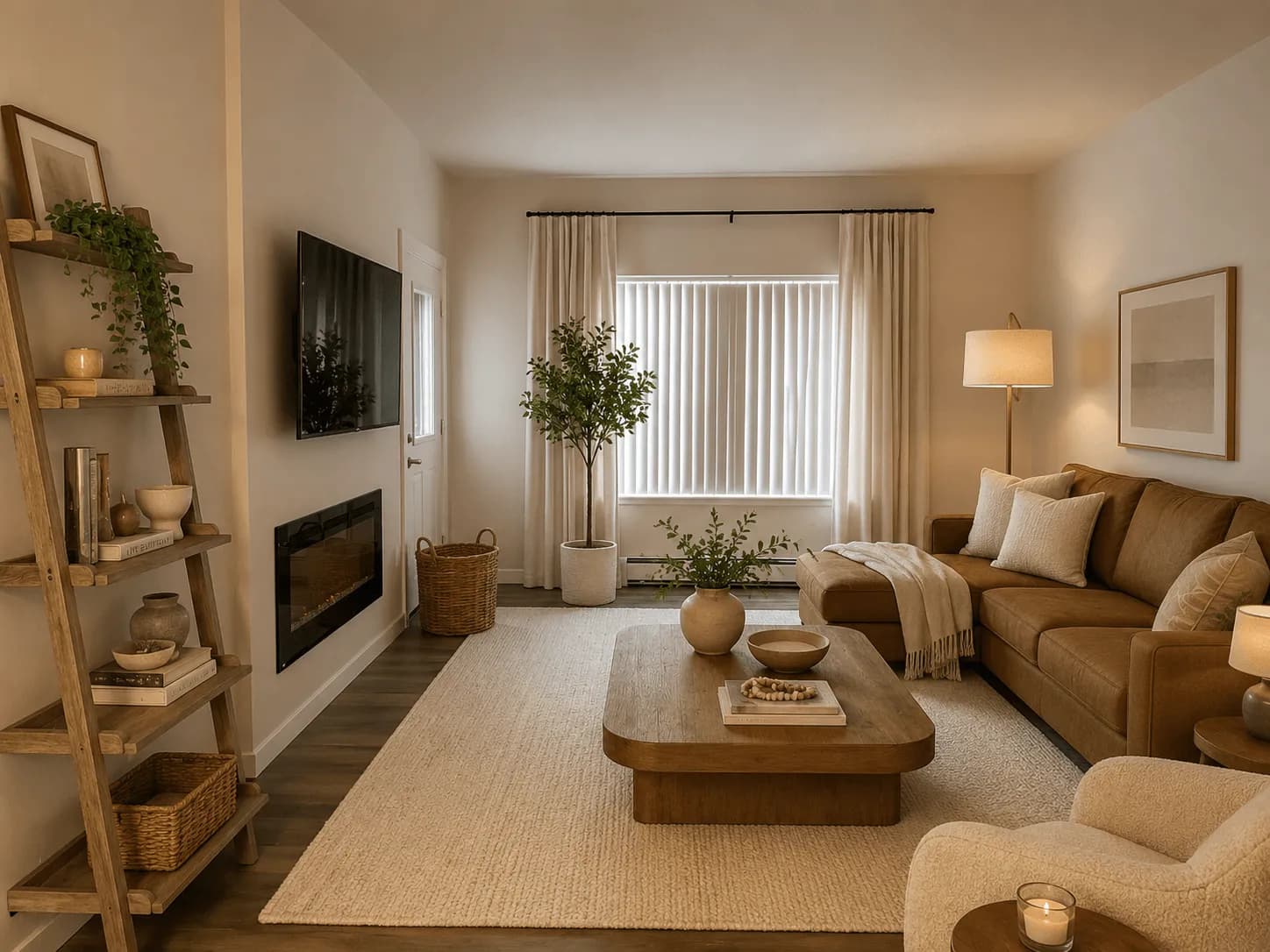 After view of warm modern