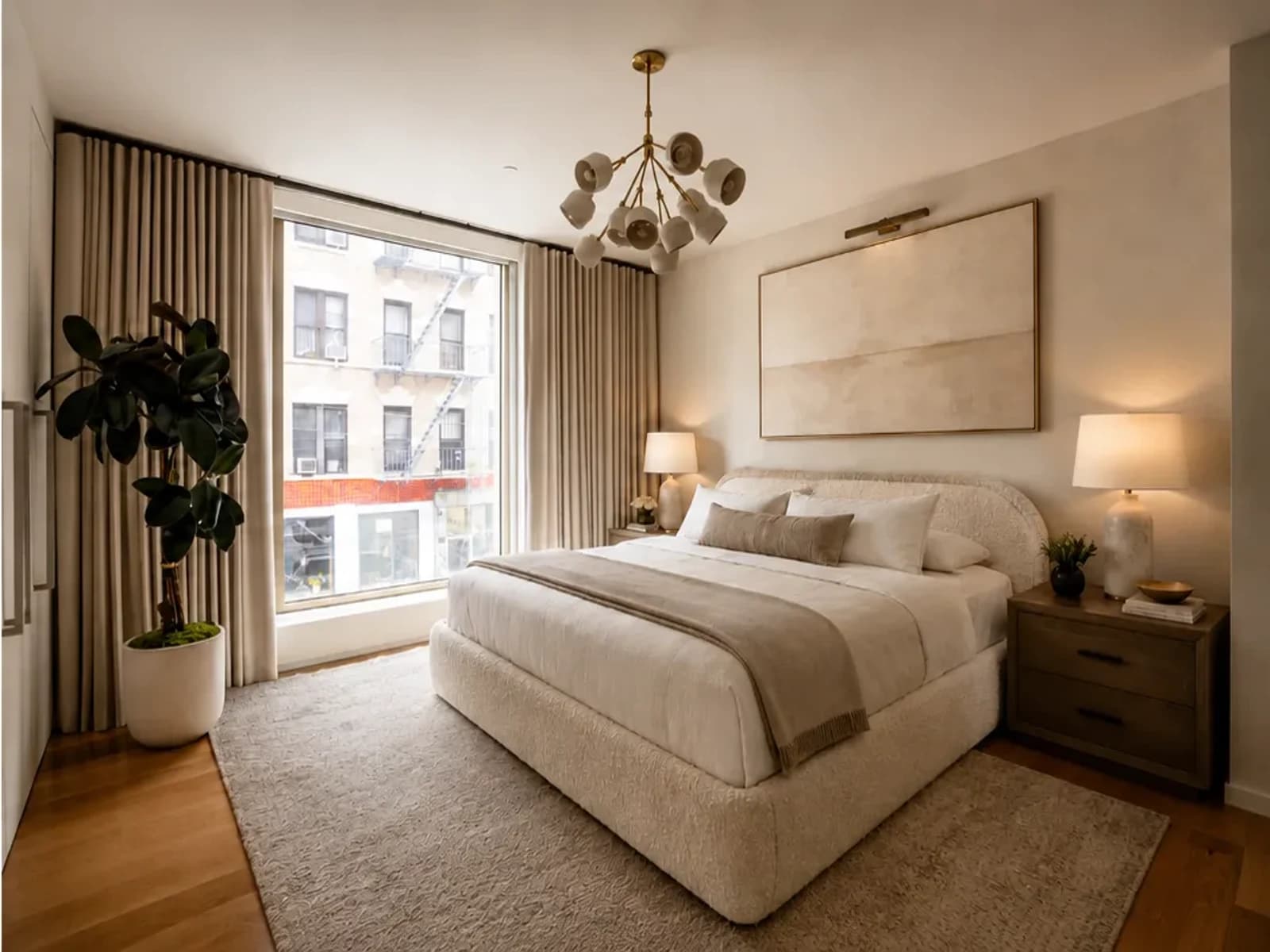 Verified Room Foundry bedroom preview that keeps the upholstered bed and real room recognizable